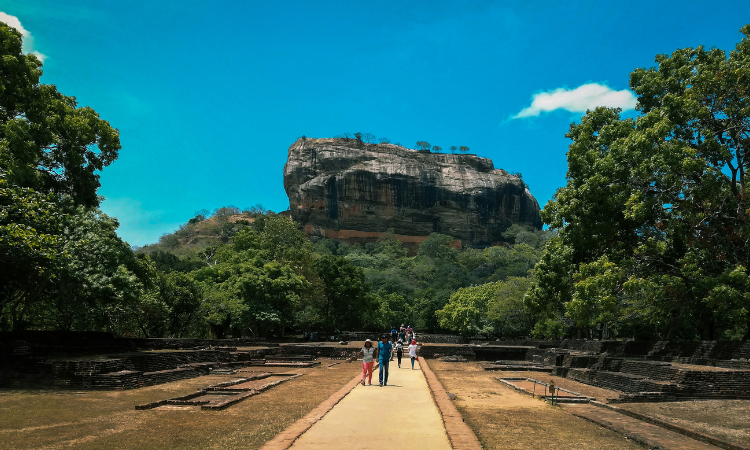 Sigiriya-Felsen auf einer Reise in Sri Lanka im August